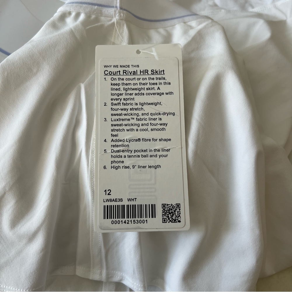 NWT lululemon High Rise Court Rival Skirt (Skort) Size 12 - Picture 6 of 11